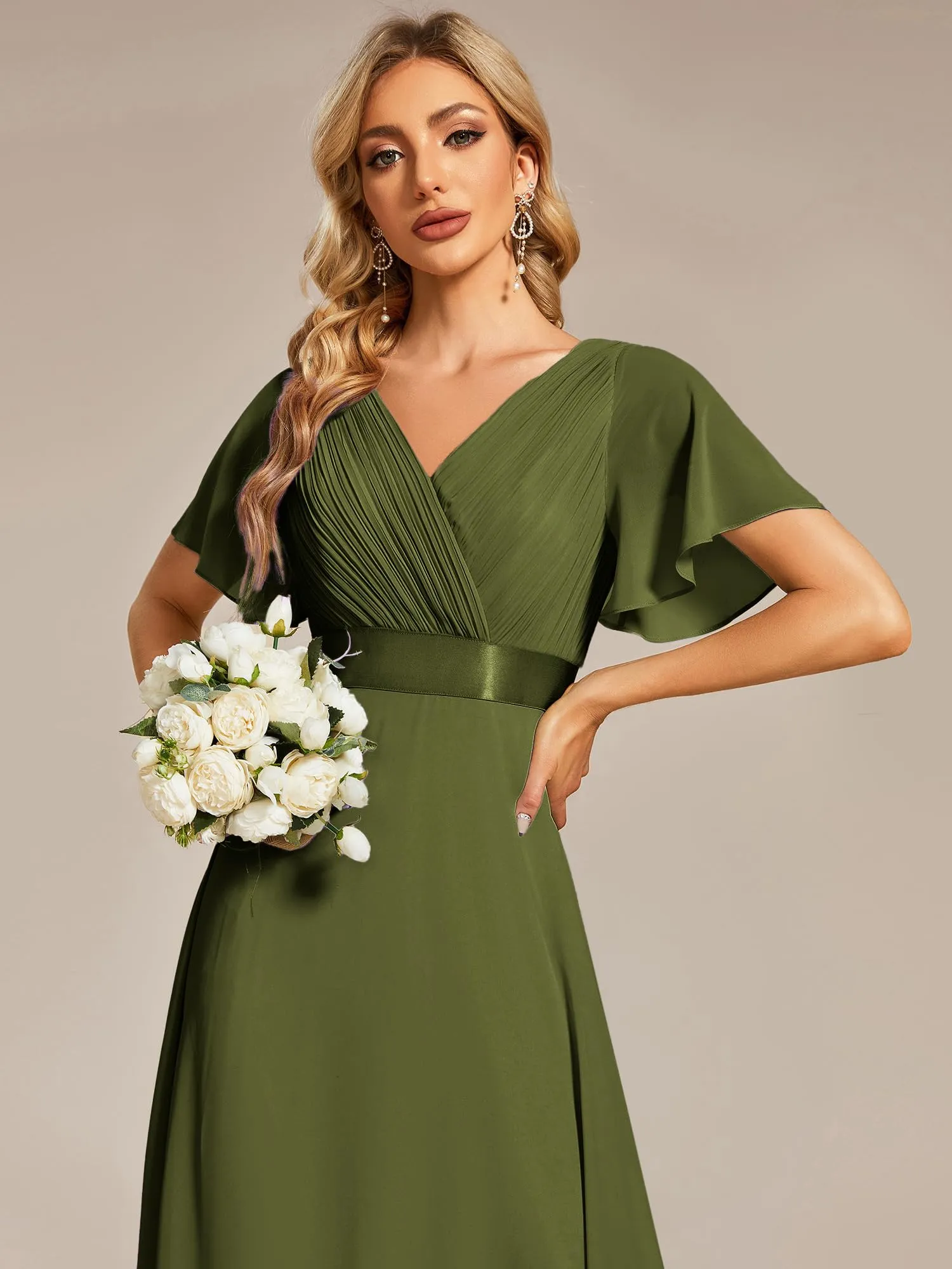 Ever Pretty Abito da cerimonia lungo donna scollo a V - immagine 4