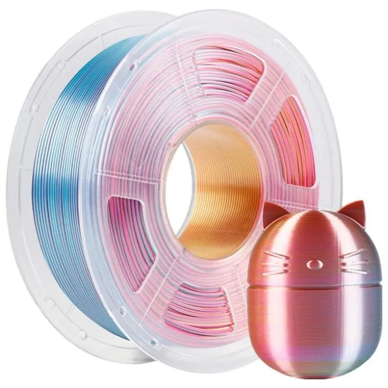 Filamento PLA Anycubic Silk Tri-Colour Multicolore 1,75 mm Satinato Facile Stampa - immagine 1
