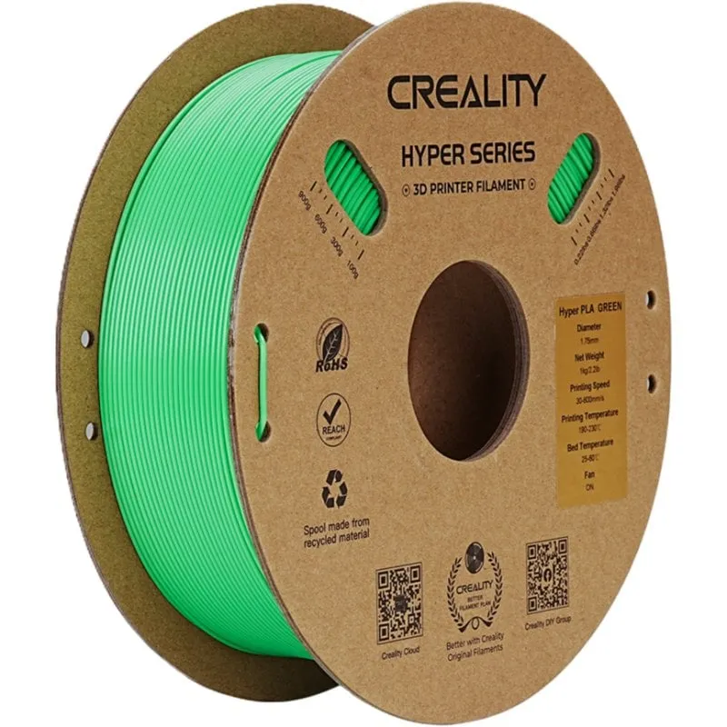 Filamento PLA Creality Hyper PLA Verde 1,75 mm Alta Velocità Precisione Superiore - immagine 1