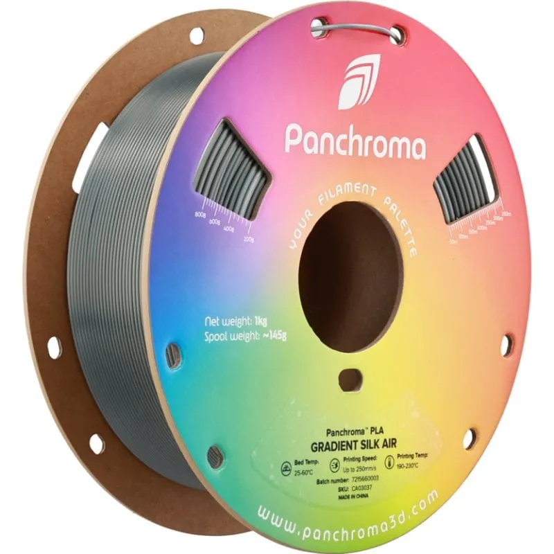 Filamento PLA Polymaker Panchroma Gradient Silk Multicolore 1,75 mm Effetto Seta - immagine 1