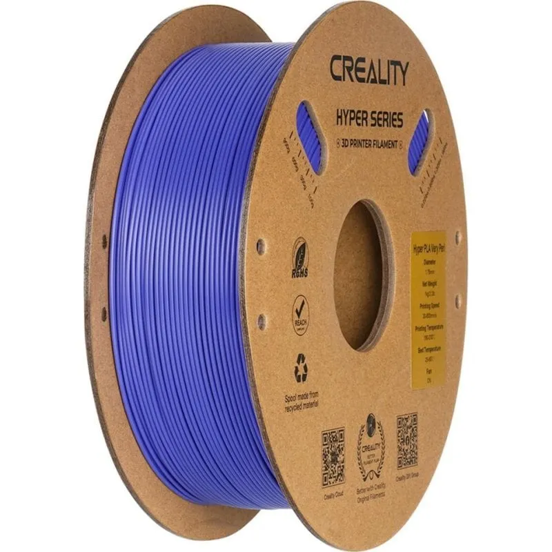 Filamento PLA Creality Hyper PLA Blu 1,75 mm Alta Velocità Estrusione Stabile - immagine 1