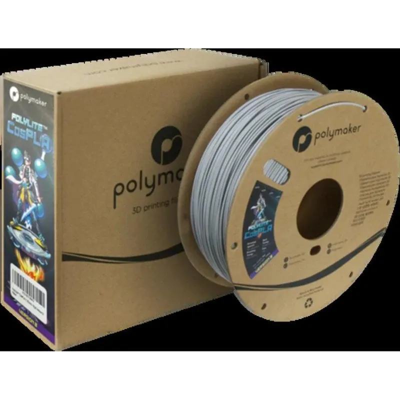 Filamento PLA Polymaker PolyLite CosPLA Version B Grigio 1,75 mm Alta Resistenza - immagine 1