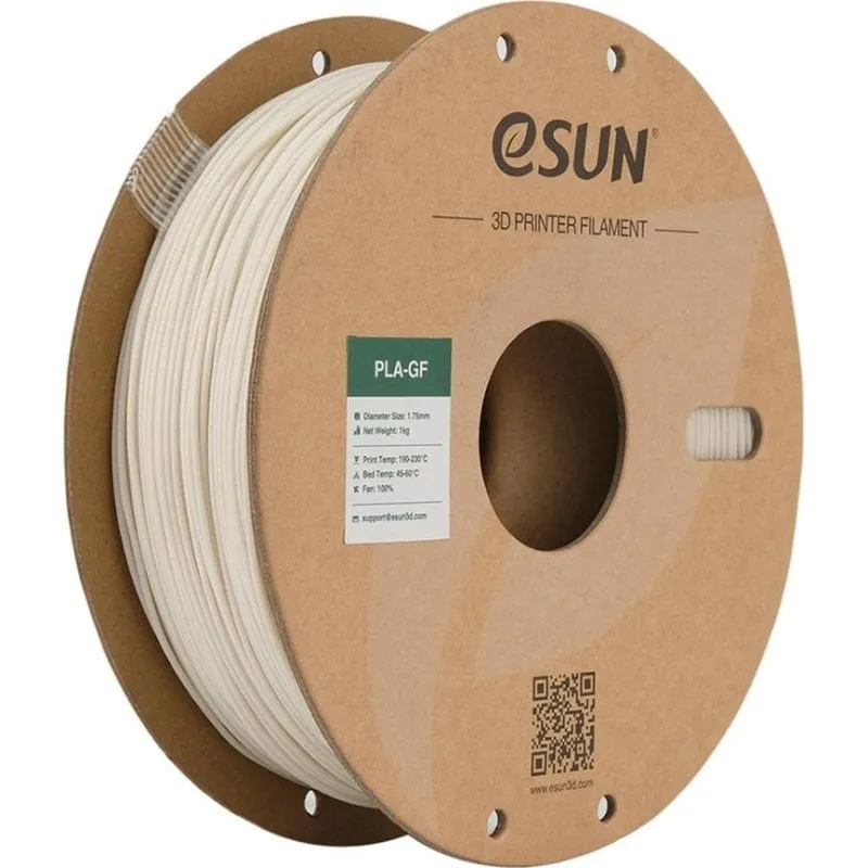 Filamento PLA-GF eSUN PLA-GF175W1P1 Bianco 1,75 mm Alta Resistenza Facile Stampa - immagine 1