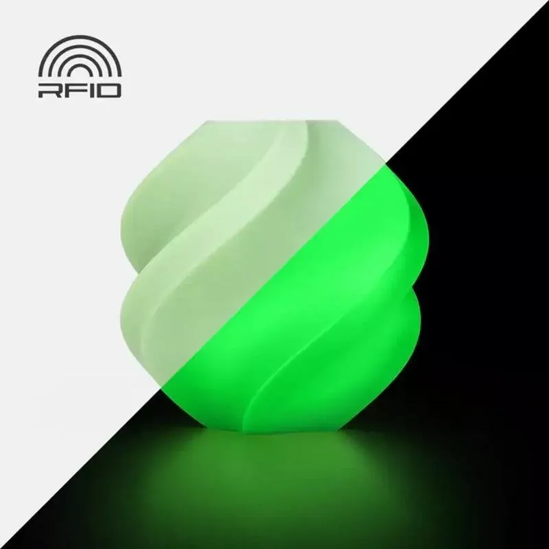 Filamento PLA Bambu Lab A12-G0 Verde Glow-in-the-Dark 1,75 mm Luminescente Facile Stampa - immagine 1