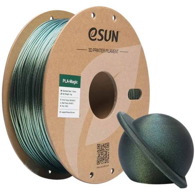 Filamento PLA eSUN PLA-MG175O-DTJ1P1 Magic Dark Twinkling Multicolore 1,75 mm Effetto Brillante - immagine 1