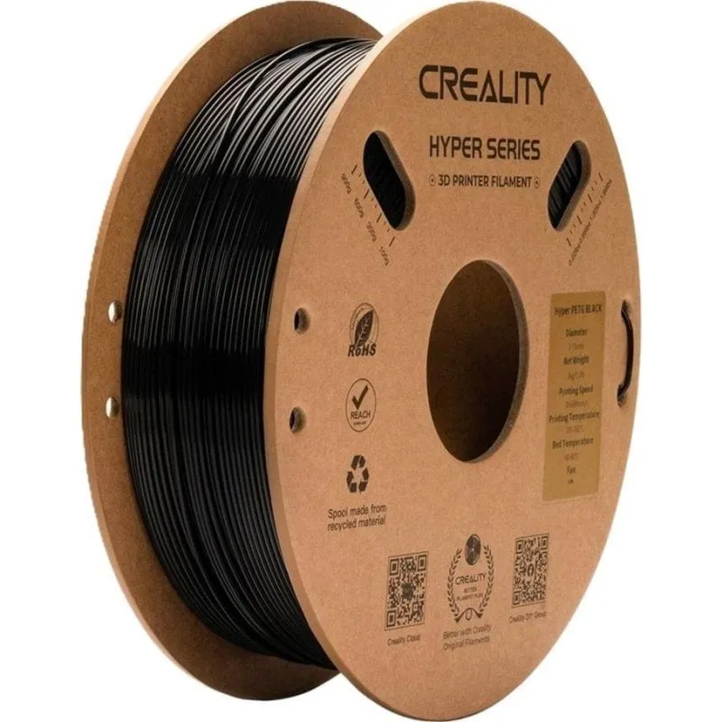 Filamento PETG Creality 3301030043 Nero 1,75 mm Alta Velocita Alta Trasparenza - immagine 1
