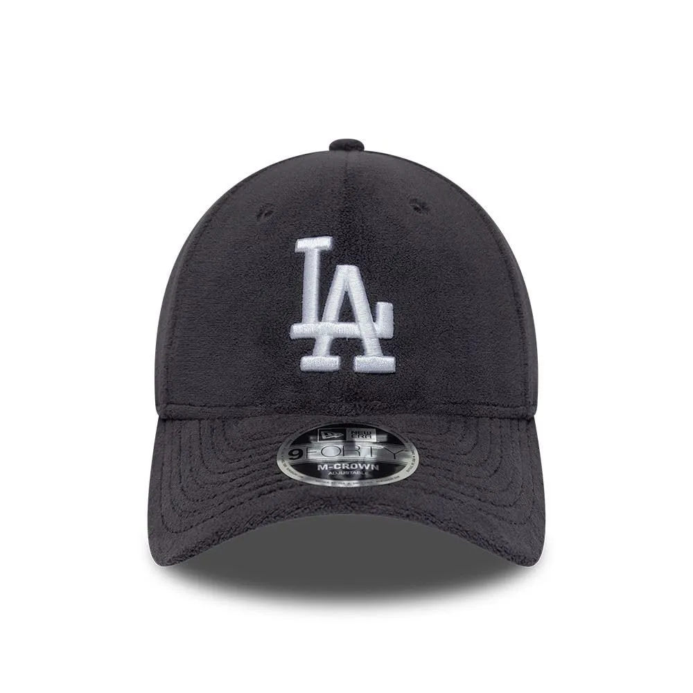 New Era Los Angeles Dodgers Fleece 9Forty M-Crown Cappellino di Antracite - immagine 2