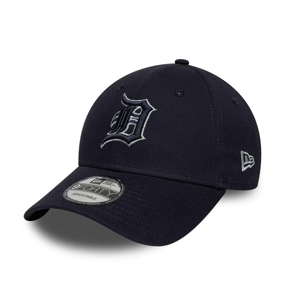 New Era Detroit Tigers Team Outline 9Forty Adjustable Cappellino Blu - immagine 1