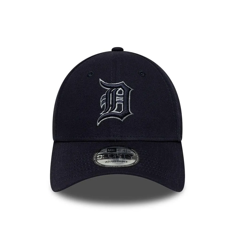 New Era Detroit Tigers Team Outline 9Forty Adjustable Cappellino Blu - immagine 2