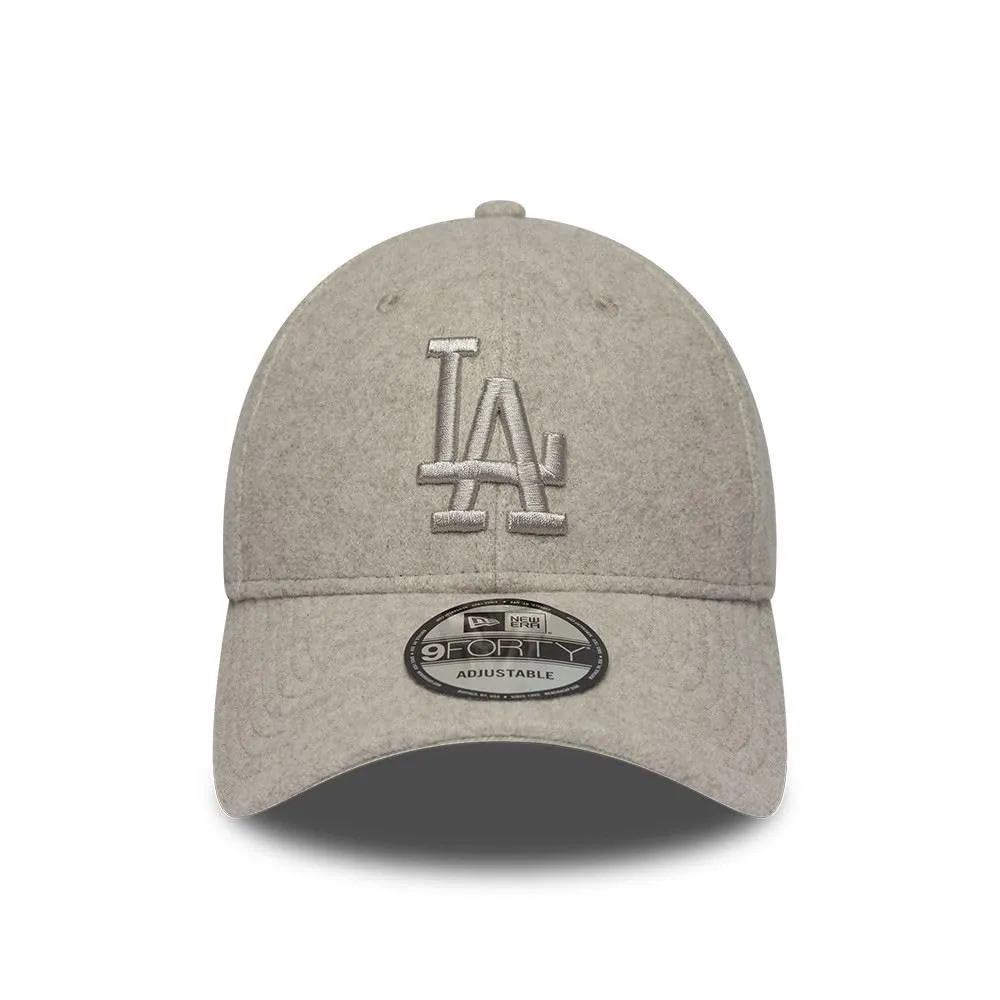 New Era Los Angeles Dodgers Winter 9Forty Adjustable Cappellino Beige - immagine 2
