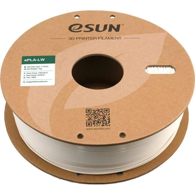 Filamento PLA eSUN PLA-LW PLA-LW175W1P1 Bianco 1,75 mm Leggero Foam - immagine 1
