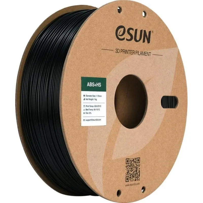 Filamento ABS eSUN ABS+HS175B1P1 Nero 1,75 mm Alta Velocità Adesione Strati - immagine 1