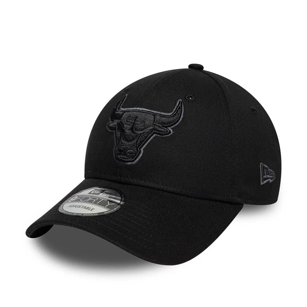 New Era Chicago Bulls Team Outline 9Forty Adjustable Cappellino Nero - immagine 1