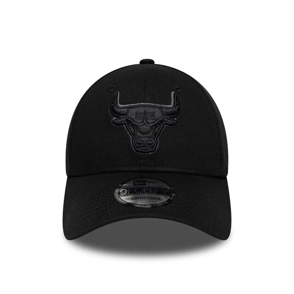 New Era Chicago Bulls Team Outline 9Forty Adjustable Cappellino Nero - immagine 2