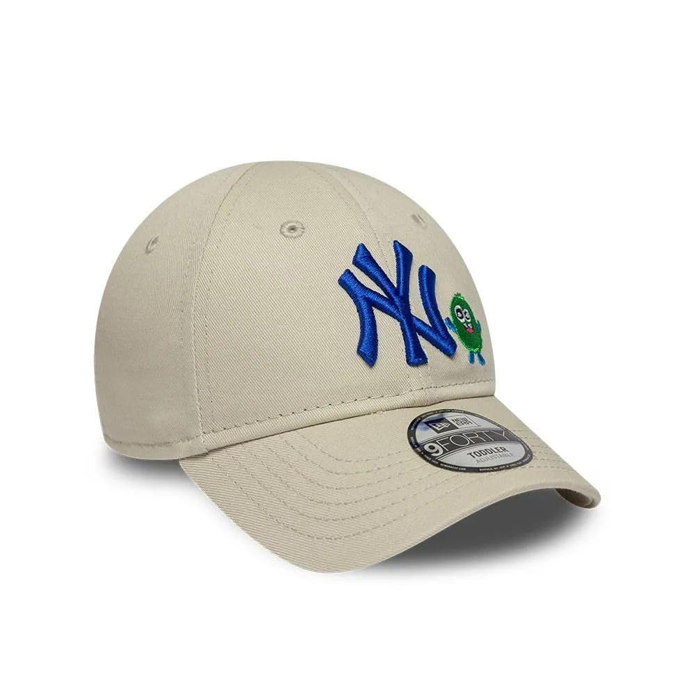 New Era New York Yankees Monster Icon 9Forty Kids Cappellino Beige - immagine 3