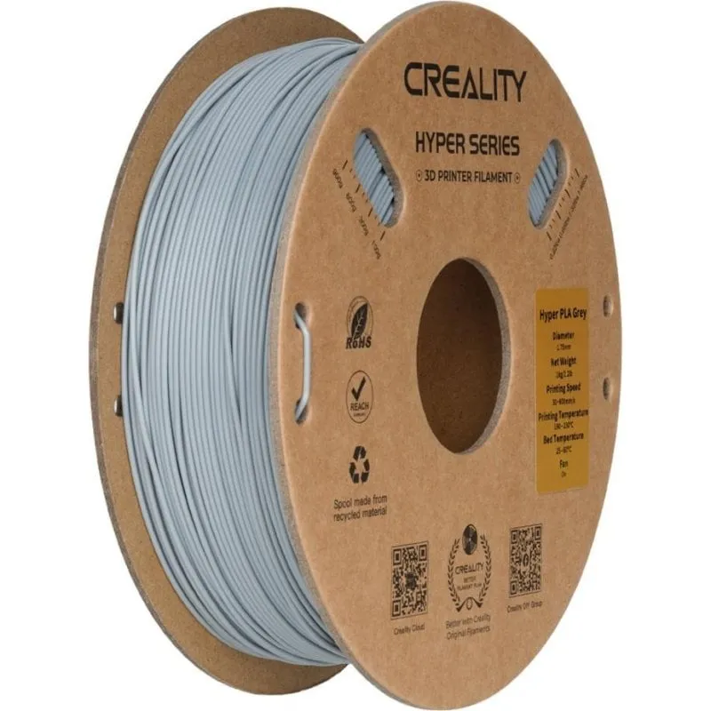 Filamento PLA Creality Hyper 3301010340 Grigio 1,75 mm Alta Velocità - immagine 1