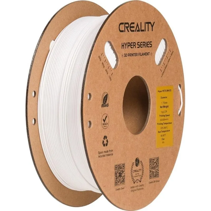 Filamento PETG Creality 3301030040 Bianco 1,75 mm Alta Velocità Resistente - immagine 1