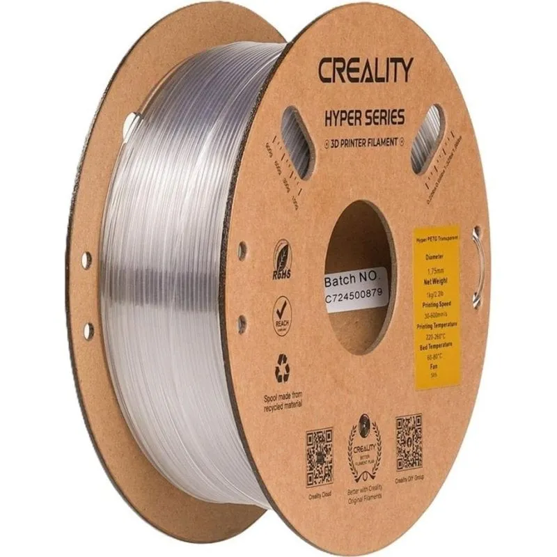 Filamento PETG Creality 3301030042 Trasparente 1,75 mm Alta Velocità - immagine 1