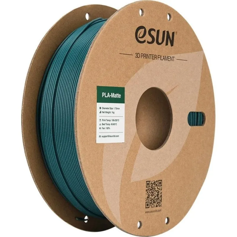 Filamento PLA eSUN PLA-Matte PLA-MT175MO-G1P1 Verde 1,75 mm Opaco Stampa Facile - immagine 1