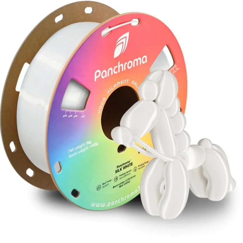 Filamento PLA Polymaker Panchroma Silk Bianco 1,75 mm Superficie Lucida - immagine 1
