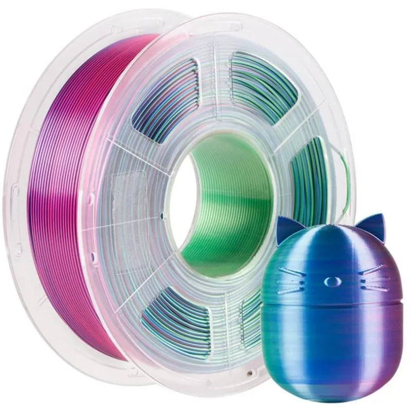 Filamento PLA Anycubic Silk Tri-Colour Multicolor 1,75 mm Finitura Satinata Facile Stampa - immagine 1