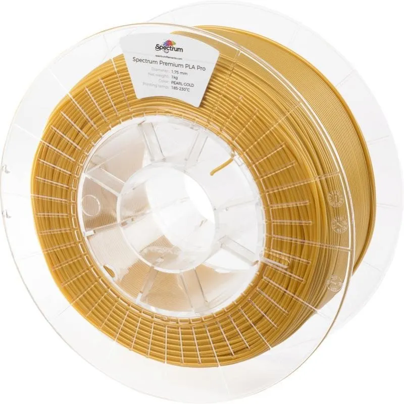 Filamento PLA Pro Spectrum 80110 Oro 1,75 mm Alta Resistenza Estrazione Facile - immagine 1