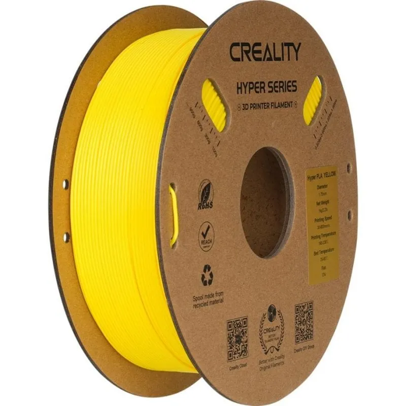 Filamento PLA Creality Hyper PLA Giallo 1,75 mm Alta Velocità Precisione - immagine 1