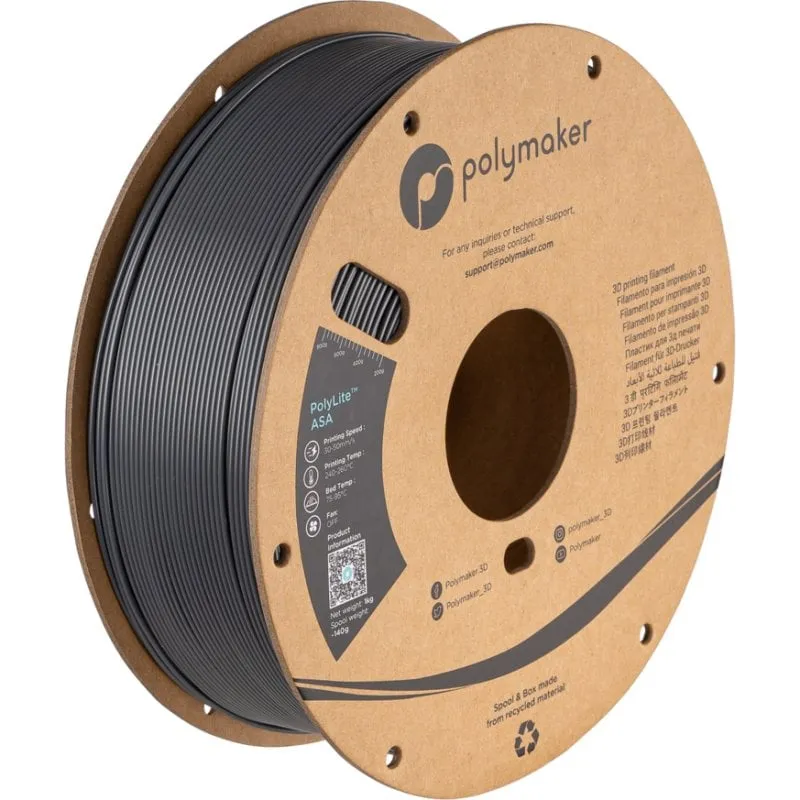 Filamento ASA Polymaker PF01037 Grigio/Argento 1,75 mm Resistenza UV Calore - immagine 1