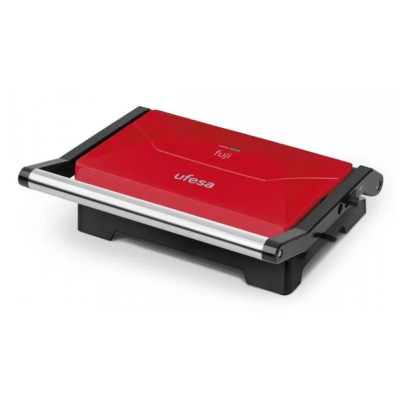 Griglia elettrica Ufesa PR1000 apertura 180°, antiaderente 1000W rosso/nero - immagine 1