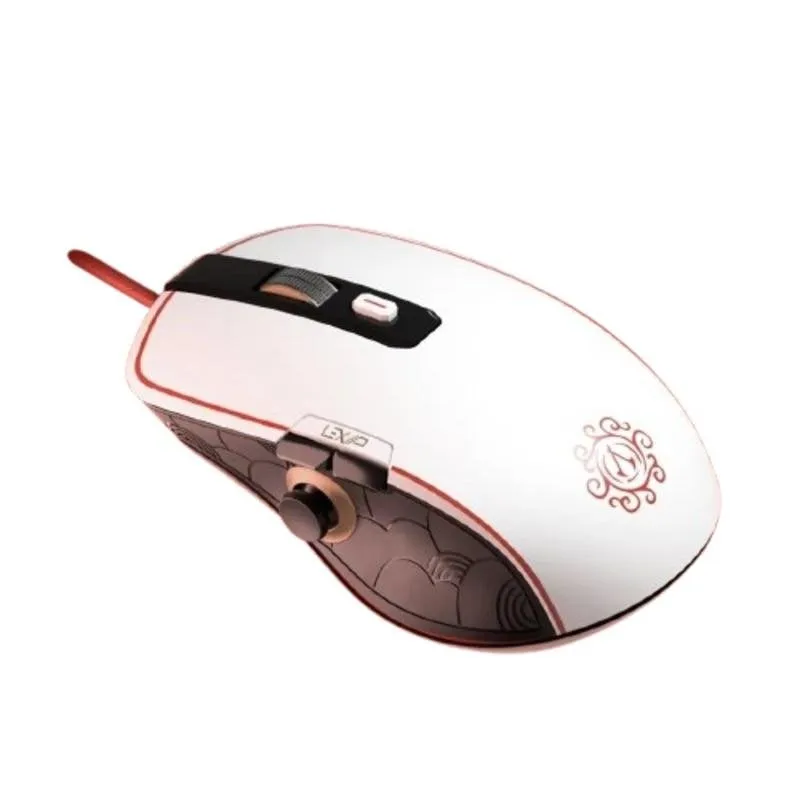 Mouse Lexip Initiate Bundle USB con filo 12000 DPI Nero Oro Rosso Alfombrilla XXL Joystick RGB - immagine 1