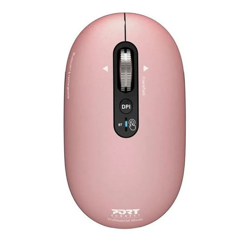 Ratón Port Designs PURE MAC Bluetooth 3200DPI Rosa Multidispositivo Recargabile - immagine 1