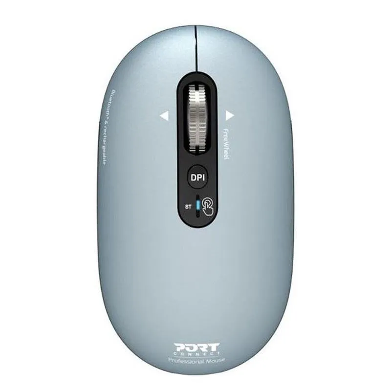 Ratón Port Designs PURE MAC Bluetooth 3200 DPI Blu Batteria Integrata Multidispositivo - immagine 1