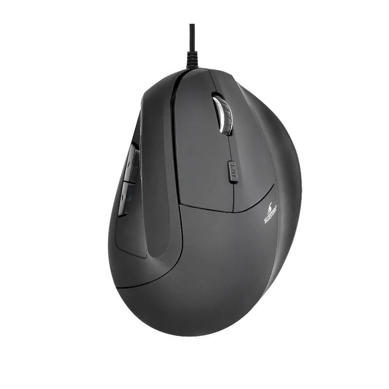 Mouse Bluestork M-W-ERGO Cablato 7600DPI Nero Ergonomico Verticale 6 Pulsanti - immagine 1