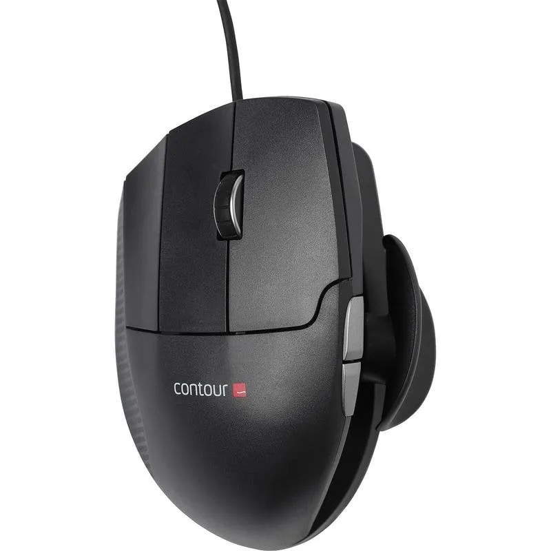 Ratón Contour Design Unimouse Wired Left USB 2800 DPI Nero Ergonomico 6 Pulsanti - immagine 1
