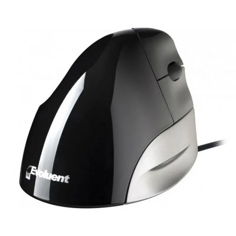 Mouse Evoluent VMS USB 2600 DPI Nero Grigio Argento Design Verticale Ergonomico - immagine 1