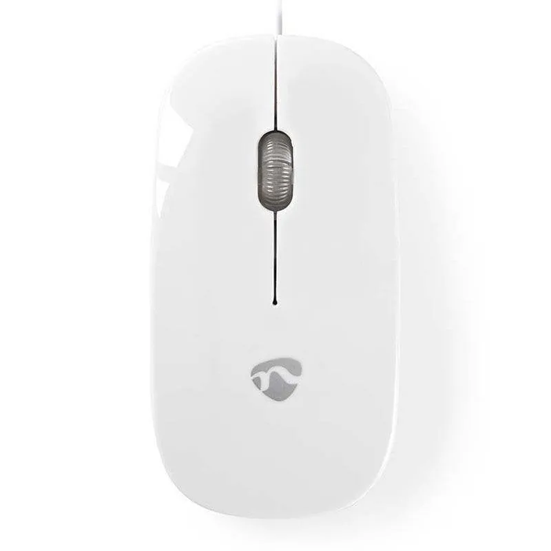 Ratón Nedis MSWD200WT Cable USB 1000 DPI Bianco Ambidestro - immagine 1