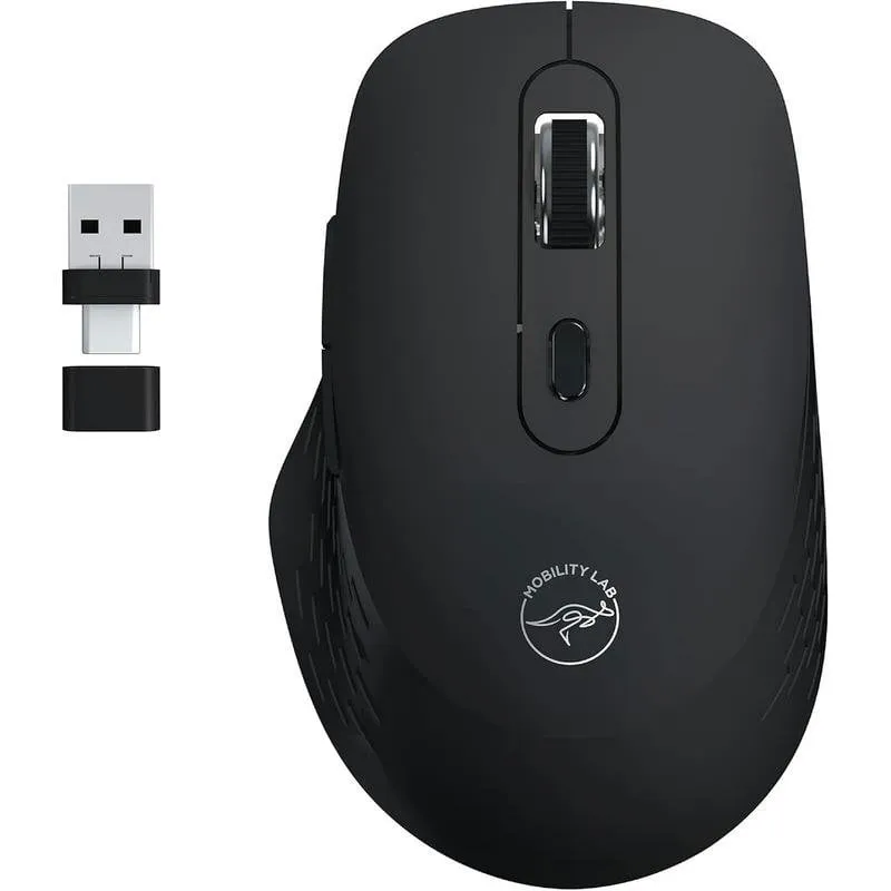 Ratón Mobility Lab Omega ML314556 Wireless Bluetooth 1600 DPI Nero 5 Bottoni - immagine 1