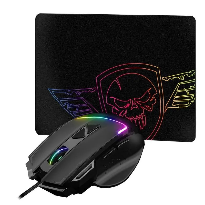 Mouse Spirit of Gamer Pro-M3 RGB USB 7200 DPI Nero 8 Tasti Programmabili - immagine 1