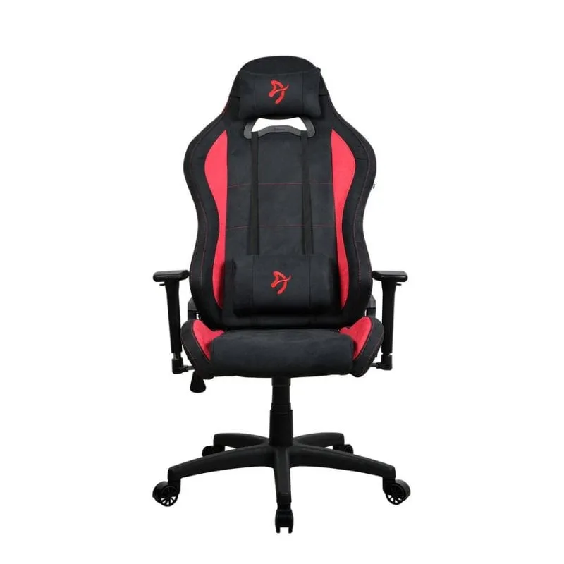 Sedia gaming Arozzi Torretta SuperSoft Red tessuto microfibra schienale reclinabile 3D - immagine 1