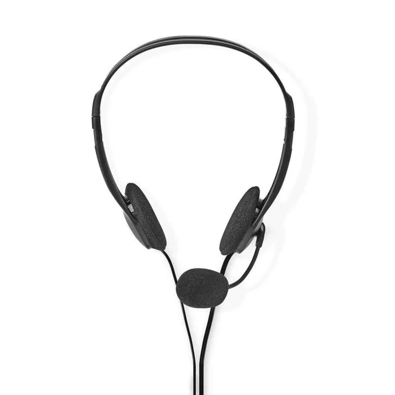 Auricolari Nedis CHST100BK con cavo doppio jack 3,5 mm per PC, controllo volume, neri - immagine 1
