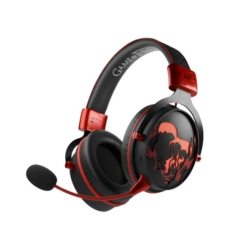 Auricolari Lexip HBO Game of Thrones Wireless e Cablati Bluetooth Gaming Microfono Rimovibile Nero Rosso - immagine 1