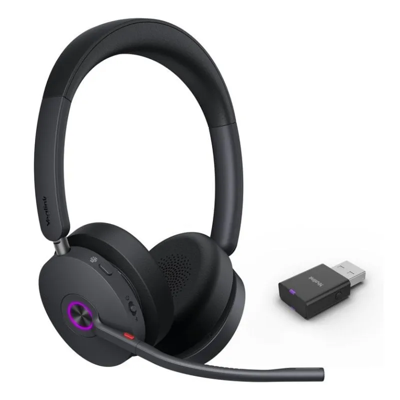 Auricolari Yealink WH68 Hybrid Teams wireless e cablati Bluetooth con Cancellazione Attiva del Rumore Neri - immagine 1