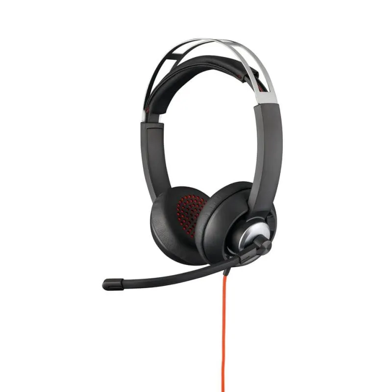 Auricolari Bluestork MC401 con cavo USB e Jack 3,5 mm per ufficio con microfono con cancellazione del rumore neri - immagine 1