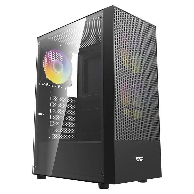 Case Darkflash DF-A290CL6-BK Nero ATX ARGB Vetro Temperato Mesh - immagine 1