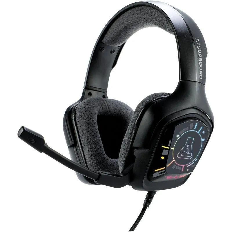 Auricolari The G-Lab KORP Cobalt 7.1 EX cablati USB Gaming RGB Nero - immagine 1