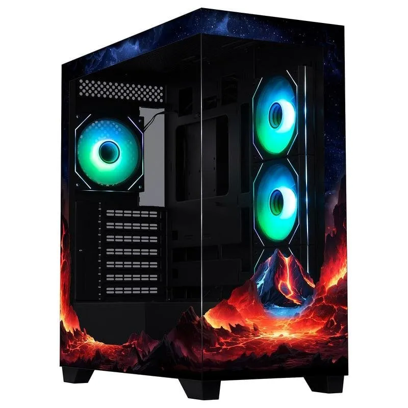 Case BitFenix Ceto Premium BFC-CET-500-KKGSK-VL vetro temperato ARGB nero - immagine 1