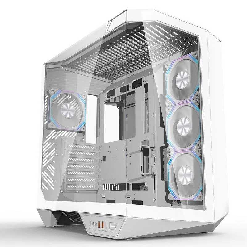 Case Darkflash DF-DY470INF34-WH Torre Media Acquario 4 Ventole ARGB Bianco - immagine 1
