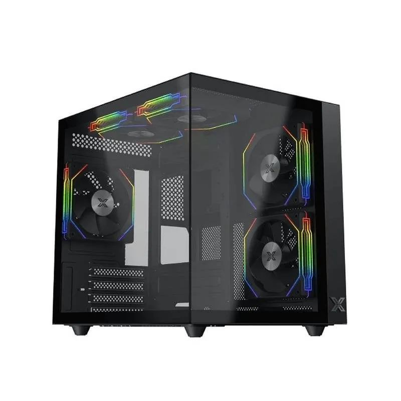 Case Xigmatek Aqua M Lite EN44410 ARGB Mini Torre Vetro Temperato Nero - immagine 1