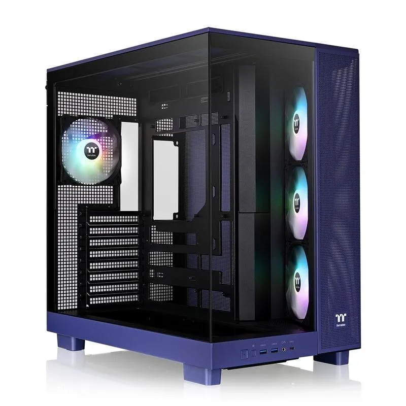 Case Thermaltake CA-11E-00MNWN-00 View 380 XL TG ARGB Blu doppio vetro 4X120mm ATX - immagine 1