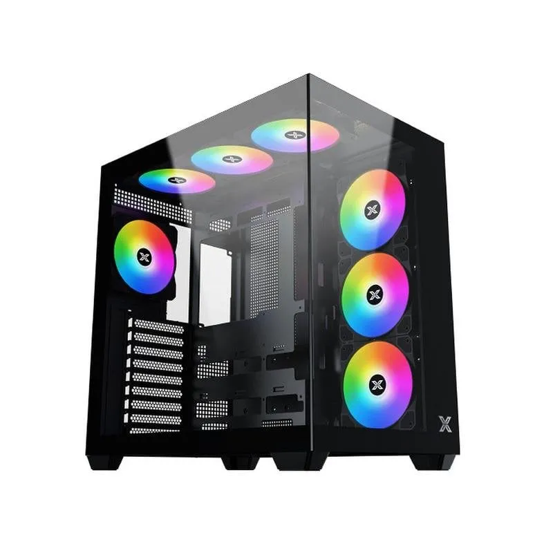 Case Xigmatek EN45820 Aqua V Air Nero vetro temperato ARGB Grand Tour - immagine 1